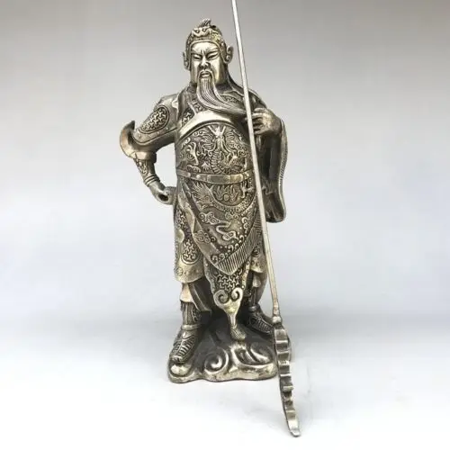 Exquisite Collectible Decorated White Copper Guan Gong Hold Broadsword Exorcism Statue
Exquisite Collectible Decorated White Copper Guan Gong Hold Broadsword Exorcism Statue