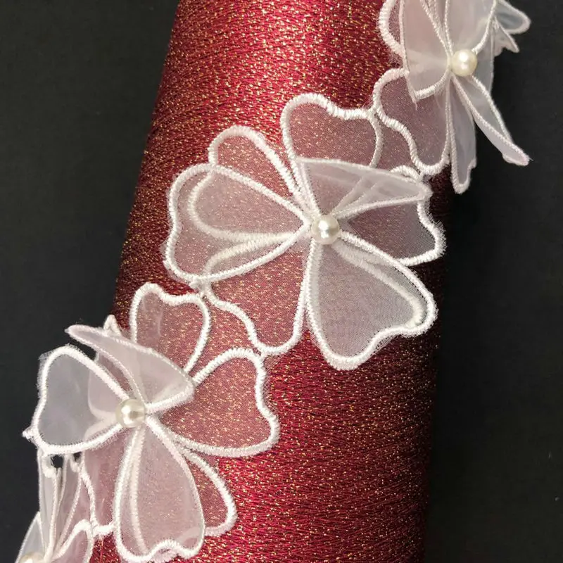 5yard 3D flowers double layer Beaded lace Trim for clothes Lace Ribbon Decorative Trimming for curtain DIY Sewing Accessoriess
5yard 3D flowers double layer Beaded lace Trim for clothes Lace Ribbon Decorative Trimming for curtain DIY Sewing Accessoriess