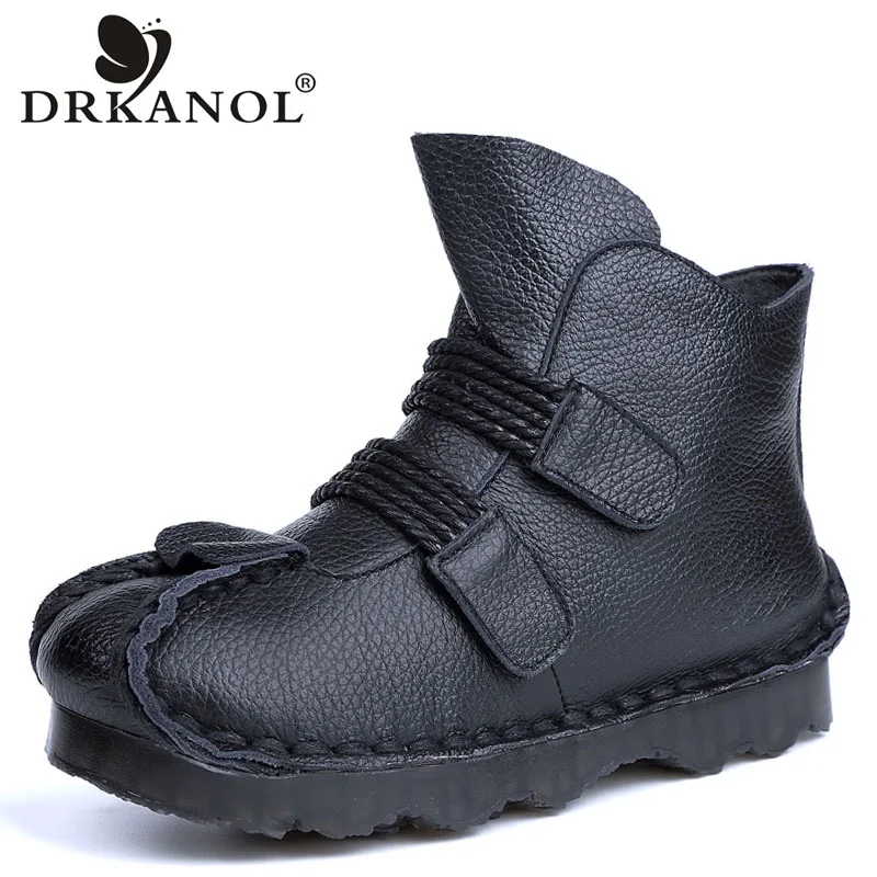 DRKANOL Big Size 35-41 Handmade Winter Women Boots Vintage Soft Bottom Non-slip Flat Short Ankle Boots Women Warm Shoes H0823LL
DRKANOL Big Size 35-41 Handmade Winter Women Boots Vintage Soft Bottom Non-slip Flat Short Ankle Boots Women Warm Shoes H0823LL