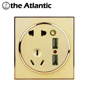 Atlantic Mirror Circle 5 Hole Socket with Dual USB Socket Wall Socket 10A Socket 86mm*86mm 5 Pins Hole Power Outlet AC 110~250V
Atlantic Mirror Circle 5 Hole Socket with Dual USB Socket Wall Socket 10A Socket 86mm*86mm 5 Pins Hole Power Outlet AC 110~250V