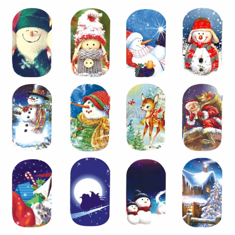 WUF 1 Sheet Nail Art Water Tattoo Snowman Theme Design Nails Christmas Design Water Transfer Decals
WUF 1 Sheet Nail Art Water Tattoo Snowman Theme Design Nails Christmas Design Water Transfer Decals