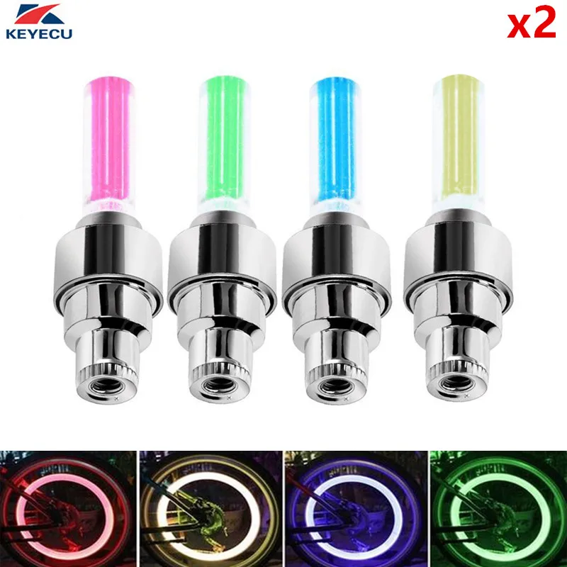 KEYECU 2x Blue/Green/Yellow/Puple LED Flash Tyre Wheel Valve Cap Light for Car Bike bicycle Motorcycle Wheel Light Tire Light
KEYECU 2x Blue/Green/Yellow/Puple LED Flash Tyre Wheel Valve Cap Light for Car Bike bicycle Motorcycle Wheel Light Tire Light