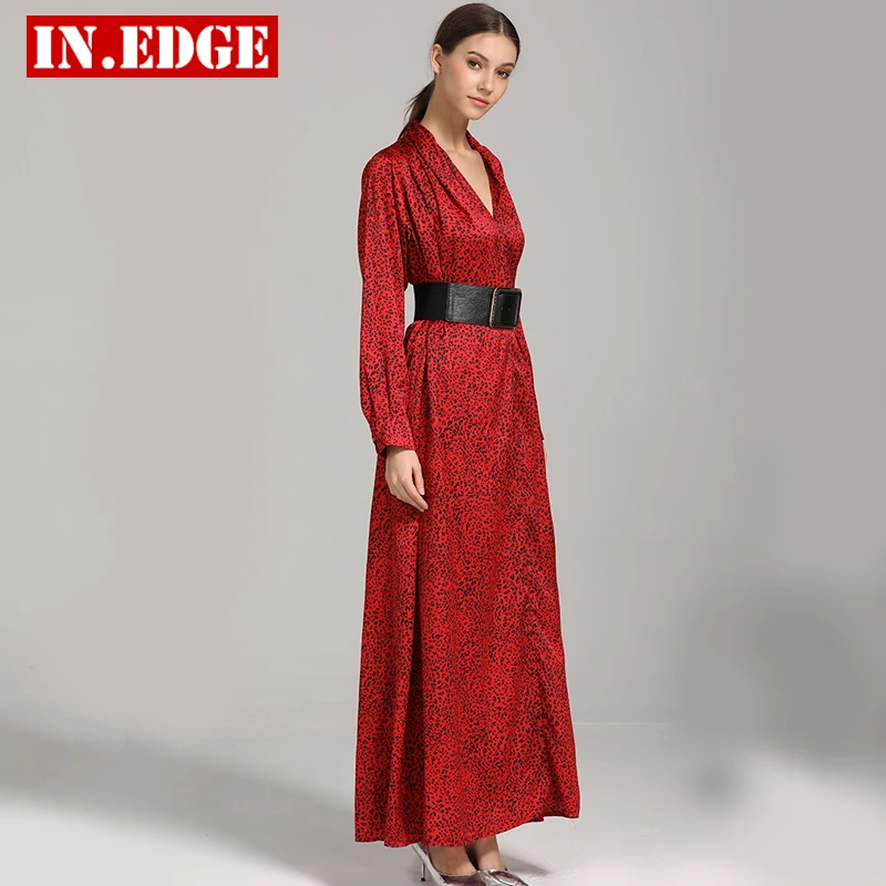 Red Leopard Animal Print Maxi Floor Length Dressesn Elegant Tunik Slim Dress Party Beach Loose Robe Vestidos With Leather Belt
Red Leopard Animal Print Maxi Floor Length Dressesn Elegant Tunik Slim Dress Party Beach Loose Robe Vestidos With Leather Belt