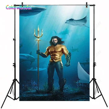Superhero Theme Party Photography Background Aquaman Arthur Holding the Golden Harpoon 5x7ft Marine lives Sea Scenery Backdrops
Superhero Theme Party Photography Background Aquaman Arthur Holding the Golden Harpoon 5x7ft Marine lives Sea Scenery Backdrops