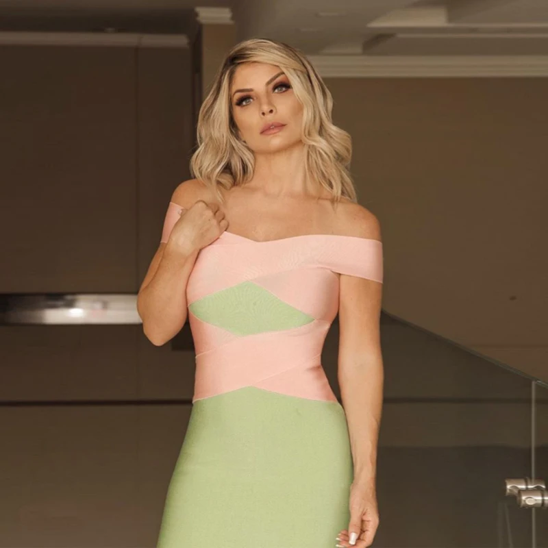 Top Quality 2019 Light Green Pink Off Shoulder Bandage Summer Dress Women Bodycon Celebrity Party Dress Clubwear Vestidos
Top Quality 2019 Light Green Pink Off Shoulder Bandage Summer Dress Women Bodycon Celebrity Party Dress Clubwear Vestidos