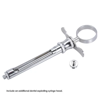 Teeth Care Stainless Steel 1.8ML Aspirating Syringe Dentistry Surgical Instrument with Head Tool
Teeth Care Stainless Steel 1.8ML Aspirating Syringe Dentistry Surgical Instrument with Head Tool