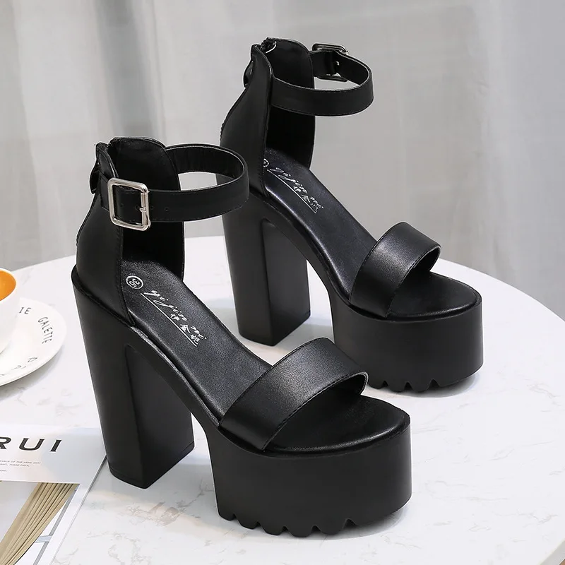 LTARTA 2019 Female Summer 14CM Thick High-heeled Word Sandals Simple Roman Sandals Super High Heels Sandals ZYW-651-30
LTARTA 2019 Female Summer 14CM Thick High-heeled Word Sandals Simple Roman Sandals Super High Heels Sandals ZYW-651-30