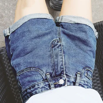 Summer High Waist Denim Shorts Women Casual Loose Ladies Short Feminino Fashion Elastic Waist Pocket Blue White Jeans Female
Summer High Waist Denim Shorts Women Casual Loose Ladies Short Feminino Fashion Elastic Waist Pocket Blue White Jeans Female