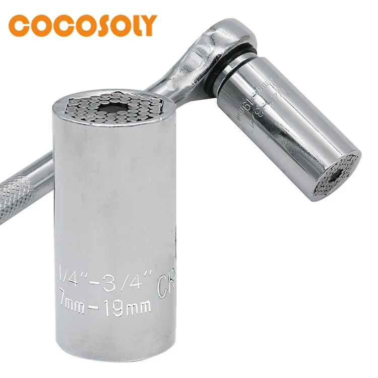 Cocosoly 3pcs/set Grip Magical Grip Ratchet Universal Socket 7-19mm Power Drill Adapter Hand Tool Set Repair Kit
Cocosoly 3pcs/set Grip Magical Grip Ratchet Universal Socket 7-19mm Power Drill Adapter Hand Tool Set Repair Kit