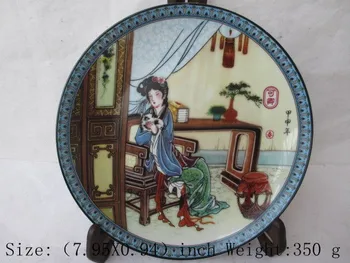 Exquisite Ancient China classical dream of red mansions character porcelain plate .
Exquisite Ancient China classical dream of red mansions character porcelain plate .