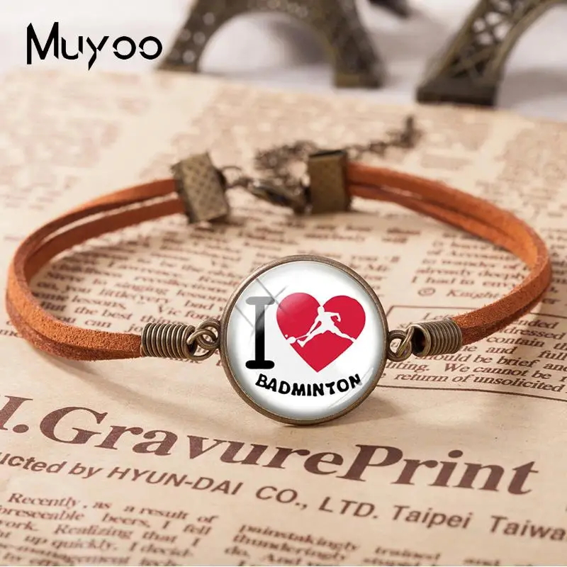2018 New I Love Badminton Leather Bracelet Glass Dome Cabochon Bracelets Art Handmade Photo Jewelry For Women
2018 New I Love Badminton Leather Bracelet Glass Dome Cabochon Bracelets Art Handmade Photo Jewelry For Women