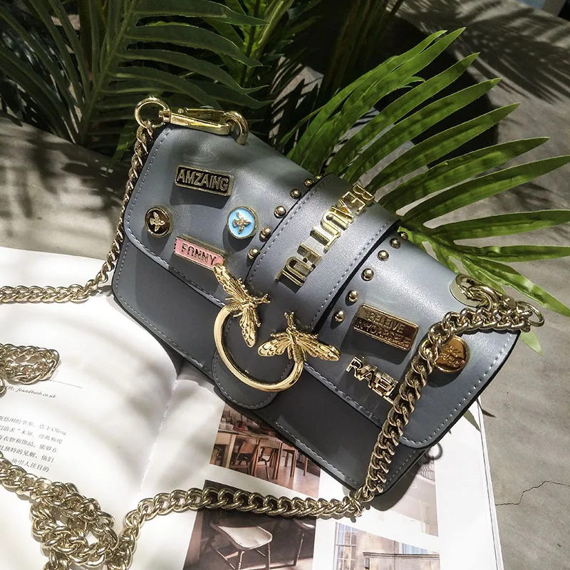 High Quality Women Rivet Chain Shoulder Messenger Bags Wide Straps Women Purse and Handbags Sac A Main
High Quality Women Rivet Chain Shoulder Messenger Bags Wide Straps Women Purse and Handbags Sac A Main