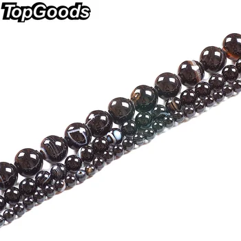 TopGoods Wholesale Natural Black Striated Agate Round Loose Banded Onyx Stone Beads Women Bracelet Jewelry Making 4 6 8 10 12mm
TopGoods Wholesale Natural Black Striated Agate Round Loose Banded Onyx Stone Beads Women Bracelet Jewelry Making 4 6 8 10 12mm