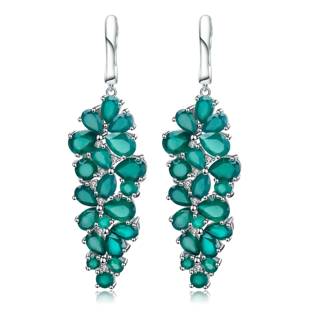 Gem's Ballet 21.12Ct Natural Green Agate Earrings 925 Sterling Silver Gemstone Drop Earrings for Women Wedding Fine Jewelry
Gem's Ballet 21.12Ct Natural Green Agate Earrings 925 Sterling Silver Gemstone Drop Earrings for Women Wedding Fine Jewelry