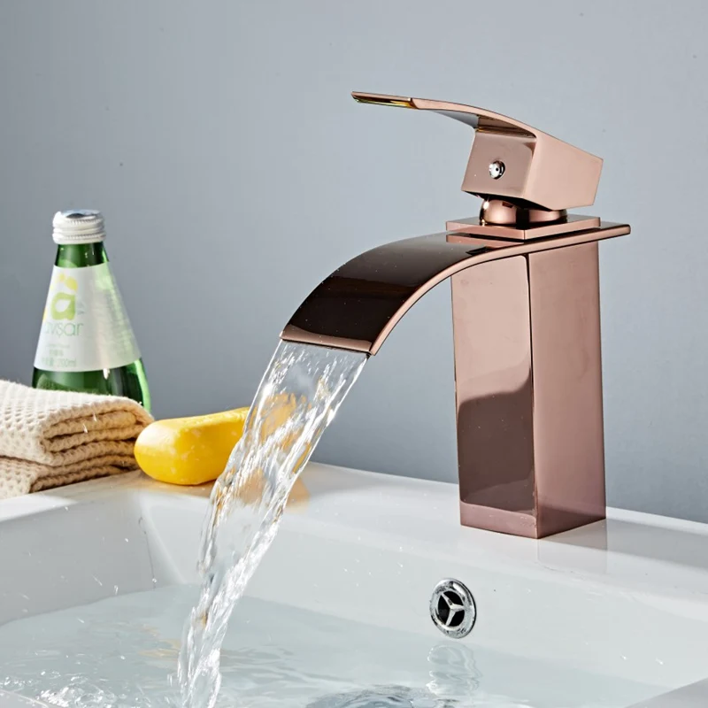 Hot Sale Waterfall Bathroom Faucet Deck Mounted Brass Vanity Sink Mixer Tap Hot & Cold,the basin faucet,the rose gold faucet
Hot Sale Waterfall Bathroom Faucet Deck Mounted Brass Vanity Sink Mixer Tap Hot & Cold,the basin faucet,the rose gold faucet