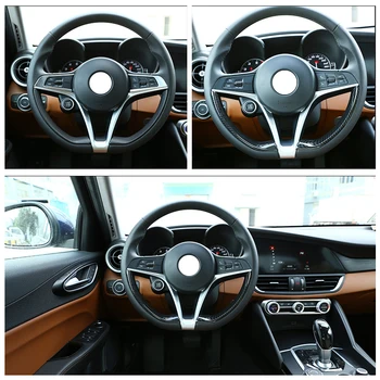 for Alfa Romeo Giulia 2016 2017 2018 only LHD 2pcs Carbon Fiber Texture Steering Wheel Grip Trim Cover 
for Alfa Romeo Giulia 2016 2017 2018 only LHD 2pcs Carbon Fiber Texture Steering Wheel Grip Trim Cover