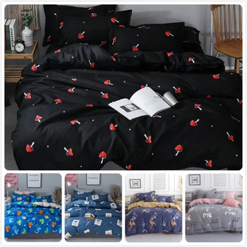 Black Red Mushrooms Pattern Kids Soft Cotton Bed Linen 3pcs/4pcs Bedspreads Single Twin Queen King Double Size Duvet Cover 1.8m
Black Red Mushrooms Pattern Kids Soft Cotton Bed Linen 3pcs/4pcs Bedspreads Single Twin Queen King Double Size Duvet Cover 1.8m