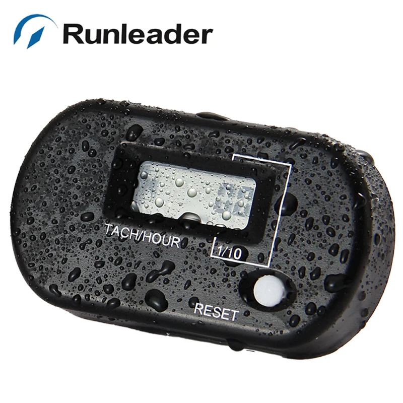 Image RL HM025R Digital Resettable LCD Tachometer Hour Meter for mower motocross snowmobile ATV brush sod cutters transfer pump