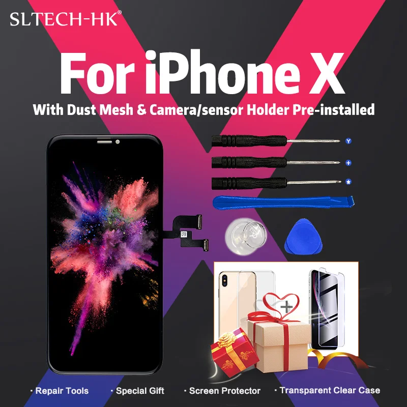 AAA+++ For iPhone X OLED Screen Replacement LCD Touch Digitizer Display High Quality No Dead Pixel
AAA+++ For iPhone X OLED Screen Replacement LCD Touch Digitizer Display High Quality No Dead Pixel