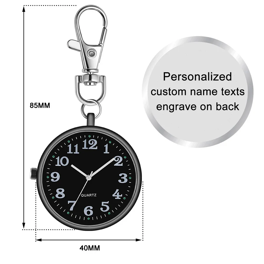 Personalized FREE Engraved U Name Clip Golf Keychain Lobster Clasp Big Dial Easy Read for Student Exam Elder Person Fob Watch
Personalized FREE Engraved U Name Clip Golf Keychain Lobster Clasp Big Dial Easy Read for Student Exam Elder Person Fob Watch