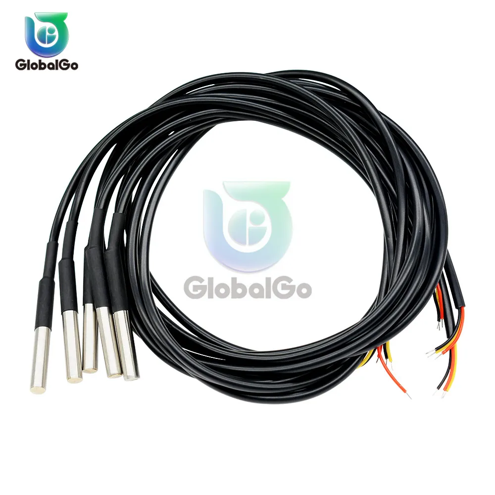 1M 2M 2.5M 3M DS1820 Stainless Steel Waterproof Temperature Probe Sensor Cable Line 18B20 DS18B20 Temperature Sensor Chip
1M 2M 2.5M 3M DS1820 Stainless Steel Waterproof Temperature Probe Sensor Cable Line 18B20 DS18B20 Temperature Sensor Chip