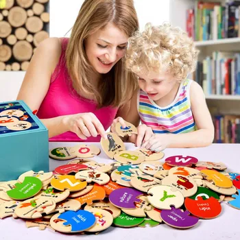 Children Animal Alphabet Puzzle Wooden Educational Puzzles Toys Baby Learning Letter FJ88
Children Animal Alphabet Puzzle Wooden Educational Puzzles Toys Baby Learning Letter FJ88