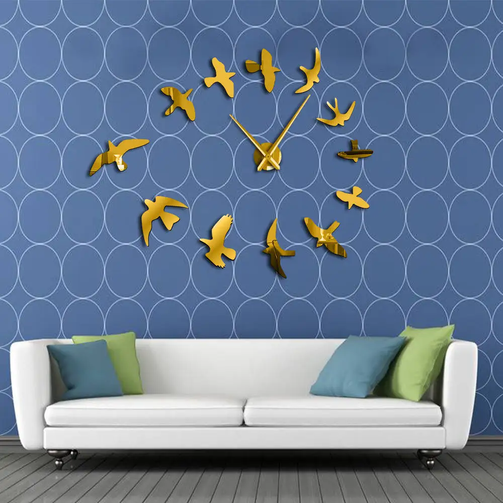 1Piece DIY 3D Fly Birds Mirror Large Numer Wall Clock DIY Giant Sticker Animal Frameless Wall Clock Huge Modern Watch Decor
1Piece DIY 3D Fly Birds Mirror Large Numer Wall Clock DIY Giant Sticker Animal Frameless Wall Clock Huge Modern Watch Decor