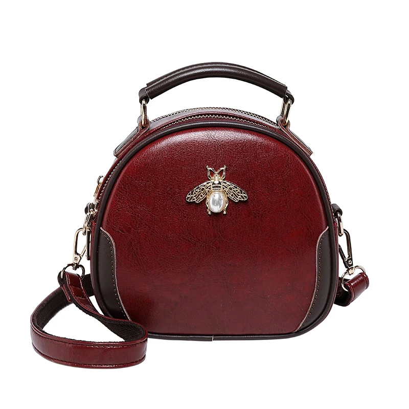 Women Messenger Bag Round Brand Designer Retro Bee Shoulder Bags for Ladies Vintage Crossbody Bag Panelled Burgundy Brown
Women Messenger Bag Round Brand Designer Retro Bee Shoulder Bags for Ladies Vintage Crossbody Bag Panelled Burgundy Brown