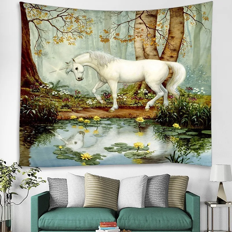 New Unicorn Design Home Wall Tapestry Rectangle Wall Hanging Decorative Tapestry Polyester Yoga Mat Beach Carpet
New Unicorn Design Home Wall Tapestry Rectangle Wall Hanging Decorative Tapestry Polyester Yoga Mat Beach Carpet