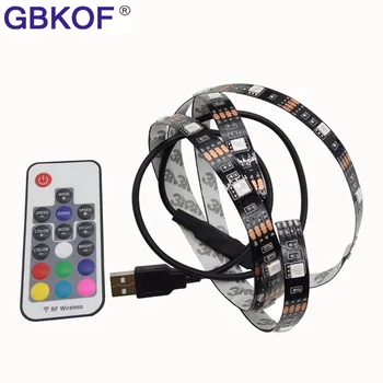 USB LED Strip 5050 RGB Kit Black PCB board Cuttable with 17Key/3Key RF Remote Controller 0.5M/1M/2M Set IP20/IP65 Waterproof
USB LED Strip 5050 RGB Kit Black PCB board Cuttable with 17Key/3Key RF Remote Controller 0.5M/1M/2M Set IP20/IP65 Waterproof