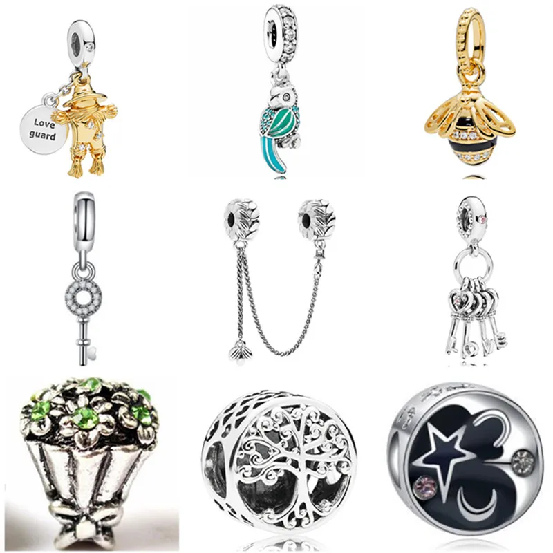 Small Statement Crystal Flower Bee Love Heart Key Scarecrow Parrot Pendant Beads Fit Pandora Charm Bangles Femme Making Jewelry
Small Statement Crystal Flower Bee Love Heart Key Scarecrow Parrot Pendant Beads Fit Pandora Charm Bangles Femme Making Jewelry