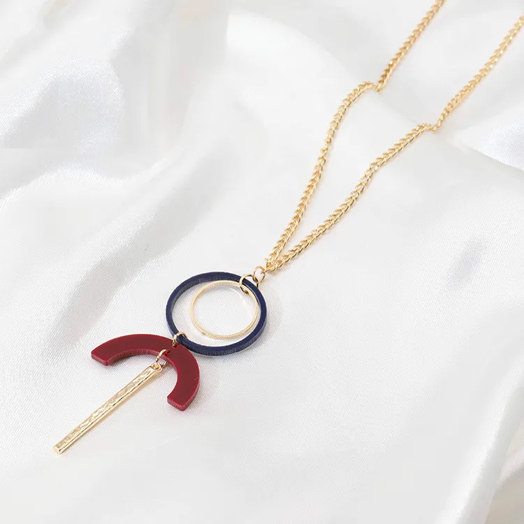 2018 Fashion Wild Geometric Circle Simple Resin Pendant Necklace Item Jewelry For Women Girls Simple Female Long Necklace'
2018 Fashion Wild Geometric Circle Simple Resin Pendant Necklace Item Jewelry For Women Girls Simple Female Long Necklace'