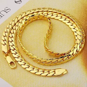 23.6" 8mm wide Yellow Gold GF Men's GF Necklace Snake Chain jewelry Not satisfied, 7 days no reason to refund
23.6" 8mm wide Yellow Gold GF Men's GF Necklace Snake Chain jewelry Not satisfied, 7 days no reason to refund