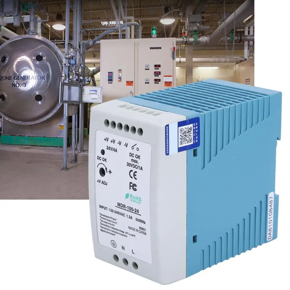 MDR-10-24 96W 24V/ 4A Din Rai Power Supply Single Output Industrial Power Supply
MDR-10-24 96W 24V/ 4A Din Rai Power Supply Single Output Industrial Power Supply