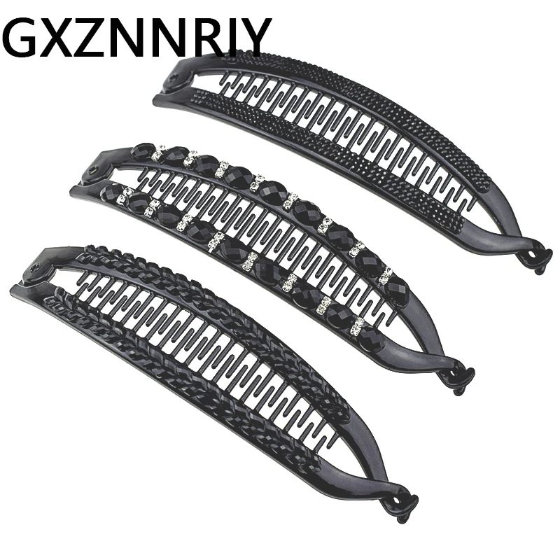 Black Rhinestone Long Barrettes Hair Clips for Women Accessories Hairpins Korean Style Fashion Banana Hairclip Claws Clip Gifts
Black Rhinestone Long Barrettes Hair Clips for Women Accessories Hairpins Korean Style Fashion Banana Hairclip Claws Clip Gifts