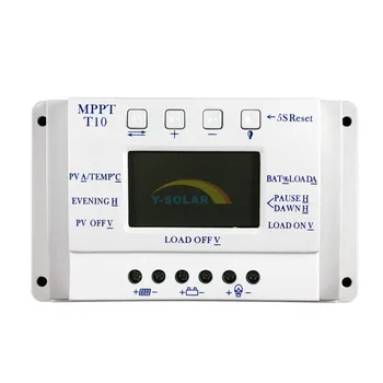 Solar Charge Controller 10A MPPT T10A 12V 24V for Max 48V Input with Load Dual Timer Control Solar Regulator for Street Lighting
Solar Charge Controller 10A MPPT T10A 12V 24V for Max 48V Input with Load Dual Timer Control Solar Regulator for Street Lighting