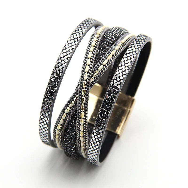 ZG Wholesale Women Bohemian Bracelet Woven Braided Handmade Wrap Cuff Magnetic Clasp Bracelet in 5 colors
ZG Wholesale Women Bohemian Bracelet Woven Braided Handmade Wrap Cuff Magnetic Clasp Bracelet in 5 colors