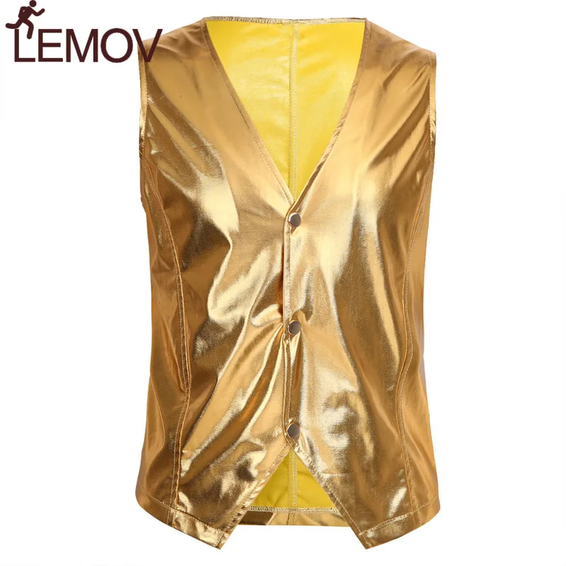 LEMOV 3 Color Soft Faux Leather Men Vest Tops Snap Buttons Shiny Sexy Waistcoat Hiking Vest Equestrian Sports Vest 2019 Spring
LEMOV 3 Color Soft Faux Leather Men Vest Tops Snap Buttons Shiny Sexy Waistcoat Hiking Vest Equestrian Sports Vest 2019 Spring