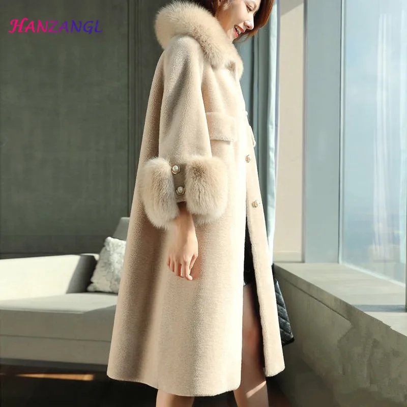 HANZANGL 2019 Winter Wool Coat Women's Faux Fur Coat Long Sleeve Fox Fur Collar Warm Cashmere Jacket Long Overcoat 8 color S-4XL
HANZANGL 2019 Winter Wool Coat Women's Faux Fur Coat Long Sleeve Fox Fur Collar Warm Cashmere Jacket Long Overcoat 8 color S-4XL