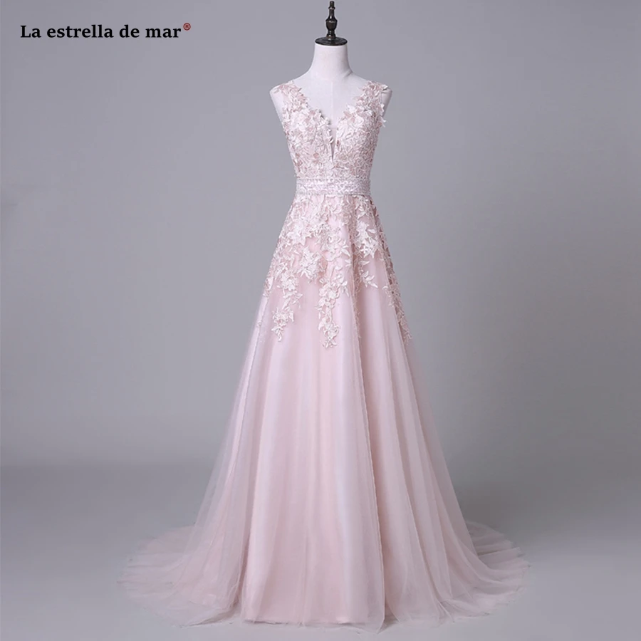 Vestido de madrinha de casamento longo new sexy V neck Tulle blush pink bridesmaid dresses bohemian beach wedding wedding party
Vestido de madrinha de casamento longo new sexy V neck Tulle blush pink bridesmaid dresses bohemian beach wedding wedding party