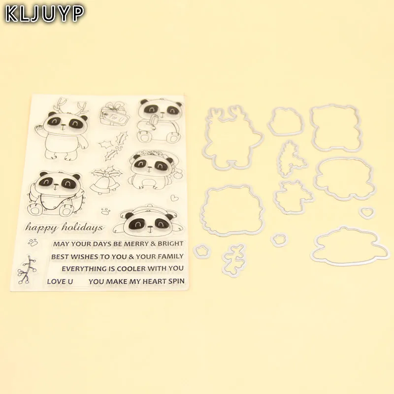 KLJUYP Happy Pandas Stamp Metal Cutting Dies Stencils for DIY Scrapbooking/photo album Decorative Embossing DIY Paper Card 
KLJUYP Happy Pandas Stamp Metal Cutting Dies Stencils for DIY Scrapbooking/photo album Decorative Embossing DIY Paper Card