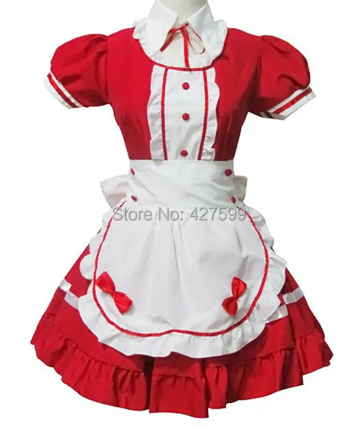 Red Short Sleeves Bow Lovely Cosplay Maid Costume Uniform Dress Halloween Costumes With Free Shipping
Red Short Sleeves Bow Lovely Cosplay Maid Costume Uniform Dress Halloween Costumes With Free Shipping