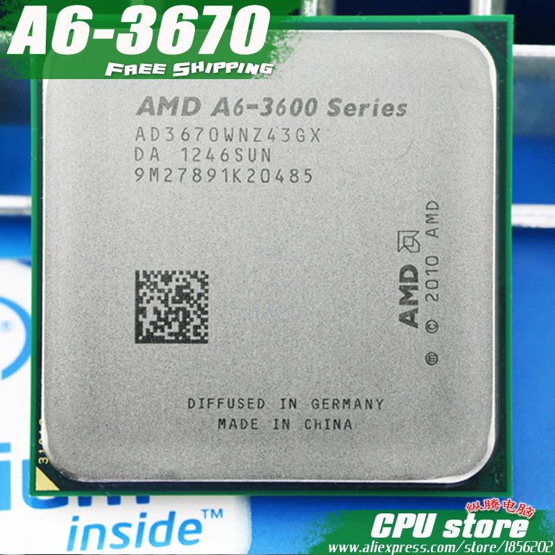 AMD A6 3670K Quad-Core FM1 2.7GHz 4MB 100W CPU processor pieces A6-3670 APU Integrated graphics, sell 3650