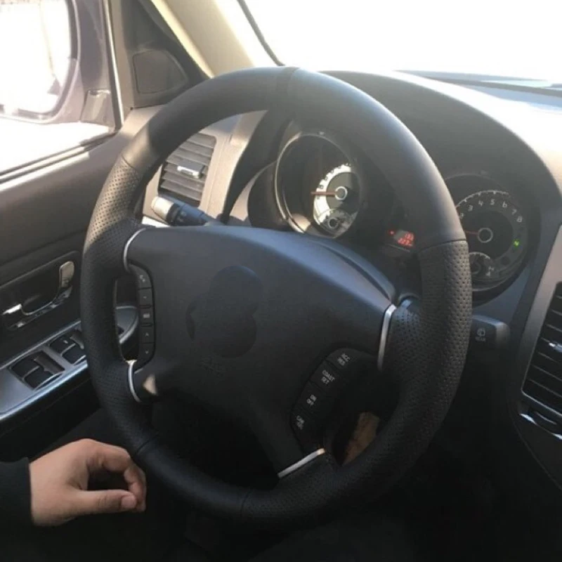 Free Shipping High Quality cowhide Top Layer Leather handmade Sewing Steering wheel covers protect For Mitsubishi Pajero
Free Shipping High Quality cowhide Top Layer Leather handmade Sewing Steering wheel covers protect For Mitsubishi Pajero