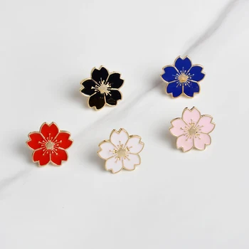 5 colors Japan cherry blossom flower Enamel pins Cartoon Plant Denim Lapel Badges Brooches Gifts for girls Jewelry wholesale
5 colors Japan cherry blossom flower Enamel pins Cartoon Plant Denim Lapel Badges Brooches Gifts for girls Jewelry wholesale