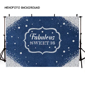 MEHOFOTO Denim Diamond Pattern fabulous sweet 16 Birthday Photography Background Customized Photographic Backdrops Photo Studio
MEHOFOTO Denim Diamond Pattern fabulous sweet 16 Birthday Photography Background Customized Photographic Backdrops Photo Studio