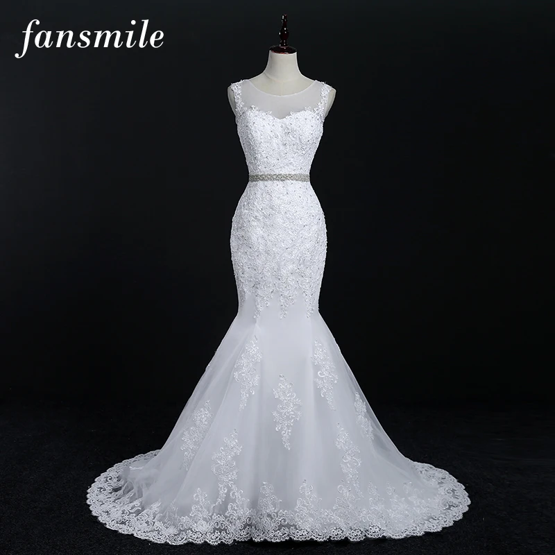 Fansmile Free Shipping Quality Lace Mermaid Wedding Dresses 2019 Plus Size Customized Bridal Gowns Real Photo Vestidos FSM-011M
Fansmile Free Shipping Quality Lace Mermaid Wedding Dresses 2019 Plus Size Customized Bridal Gowns Real Photo Vestidos FSM-011M