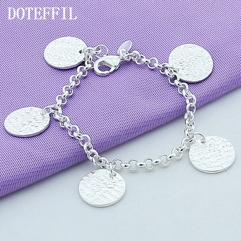 New Fashion Style Accessories Retro Jewelry Bracelet Five Round of Love Chain Plated Silver Bracelet For Women
New Fashion Style Accessories Retro Jewelry Bracelet Five Round of Love Chain Plated Silver Bracelet For Women