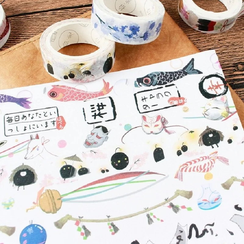 15mm*7m Kawaii Carp Fish Flag Washi Tape DIY Decorative Adhesive Masking Tape Scrapbooking Stickers Stationery School Supplies
15mm*7m Kawaii Carp Fish Flag Washi Tape DIY Decorative Adhesive Masking Tape Scrapbooking Stickers Stationery School Supplies