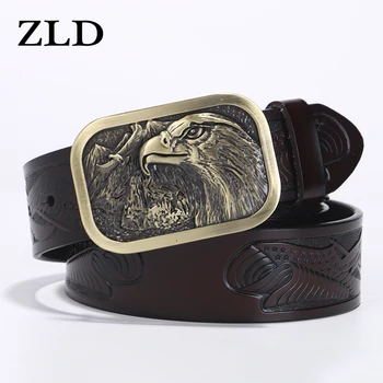 ZLD Eagle head man belt Genuine Leather Fashion Vintage Men's belts Embossed Eagle classice Smooth Buckle luxury Jeans Strap
ZLD Eagle head man belt Genuine Leather Fashion Vintage Men's belts Embossed Eagle classice Smooth Buckle luxury Jeans Strap